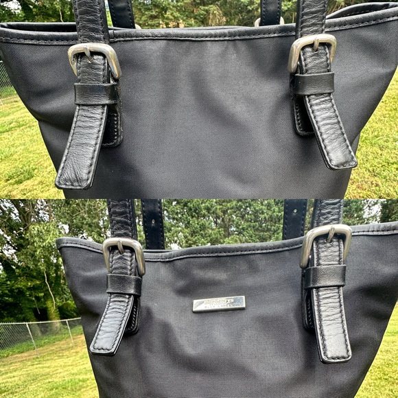 Burberrys of London Blue Label Bucket Bag Nova Check Black Nylon With COA - Picture 9 of 13